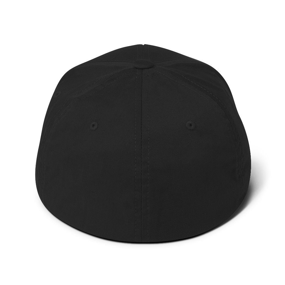 Black Structured Twill Cap with OMG Girl and Pyramid Design Back Embroidery - ARAWMANTICKS Back Mockup